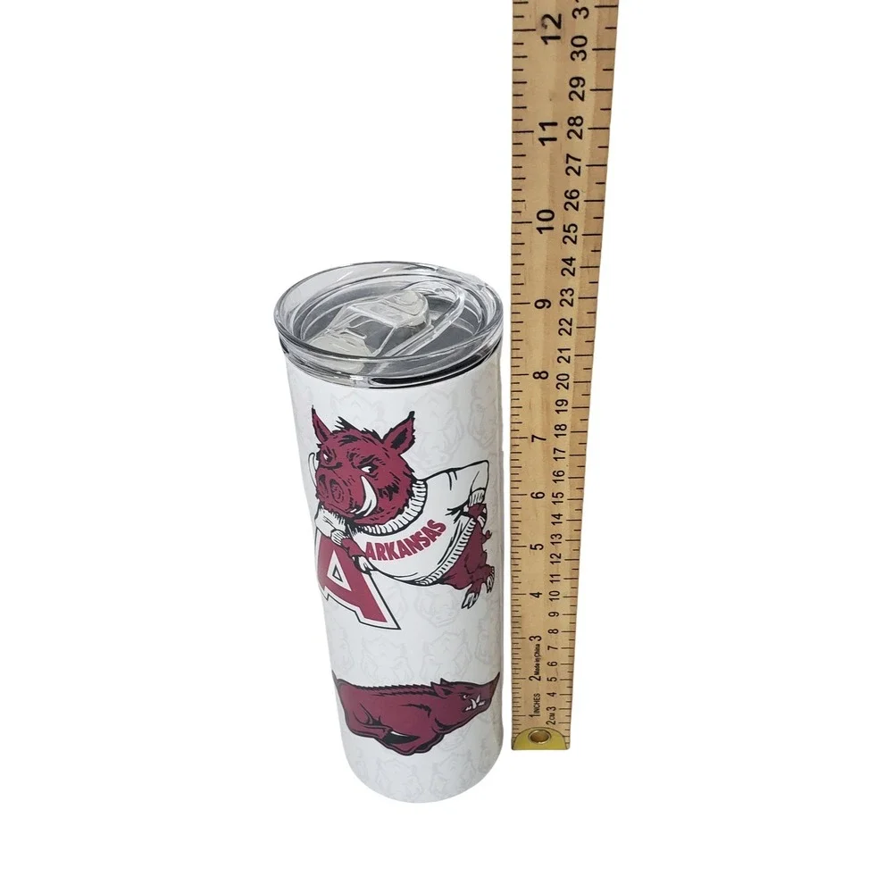 Hogg Outfitters Arkansas Razorbacks 20oz Skinny Tumbler Insulated Travel Cup
